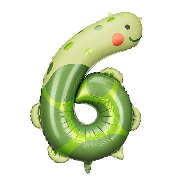 (image for) 34" Number 6 Turtle Shape Foil Balloons