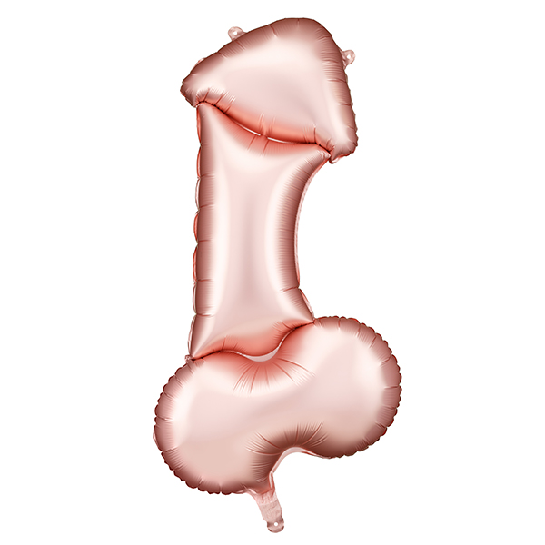 (image for) Rose Gold Penis Shape Foil Balloons