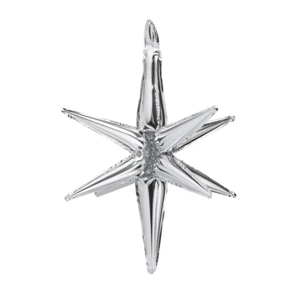 3D Silver Star Foil Balloon 70cm