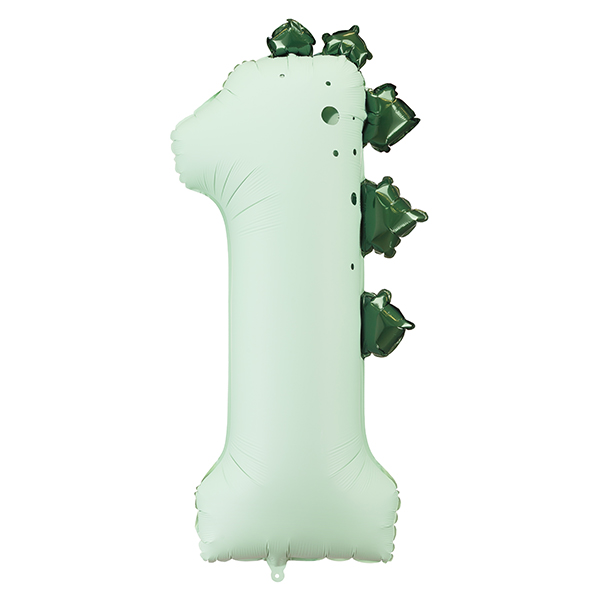 36" Number 1 Dinosaur Shape Foil Balloons