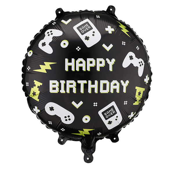 (image for) 18" Happy Birthday Gaming Foil Balloons