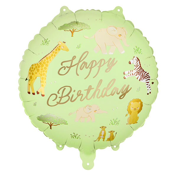18" Happy Birthday Safari Foil Balloons