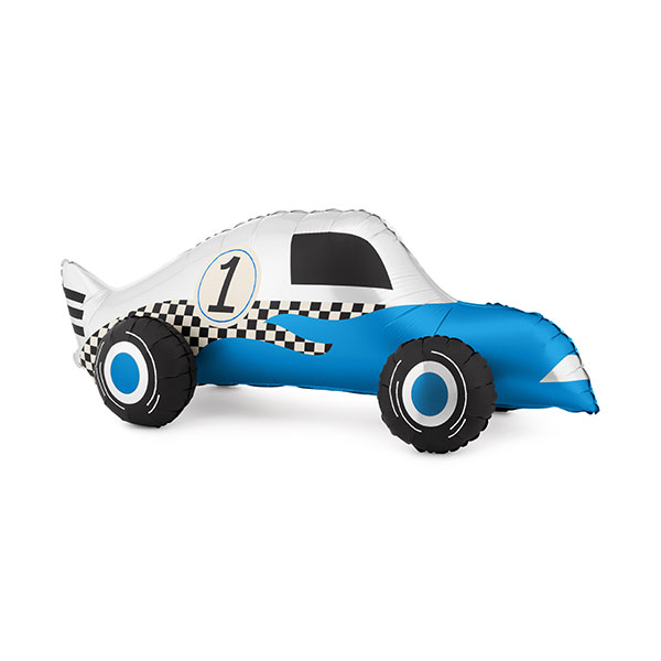 Blue Racing Car Shape Foil Balloons