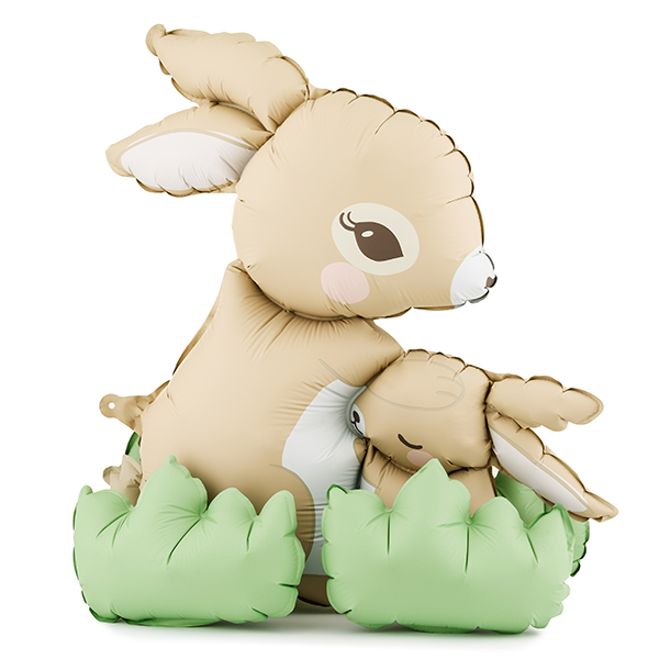 Bunnies Standing Shape Foil Balloons