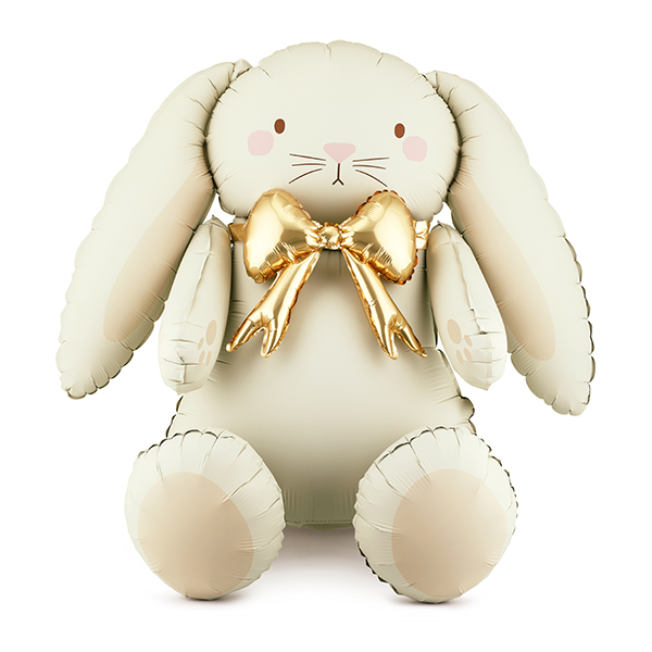 Cream Bunny Shape Foil Balloons