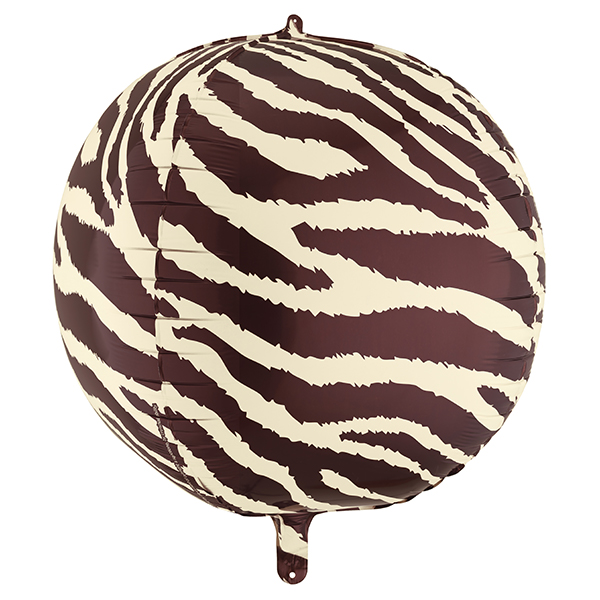 19" Zebra Stripes Ball Foil Balloons