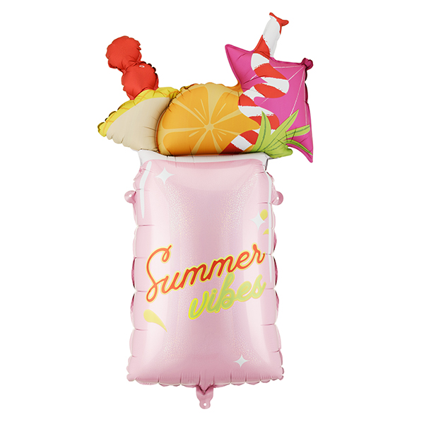 Pink Cocktail Shape Foil Balloons