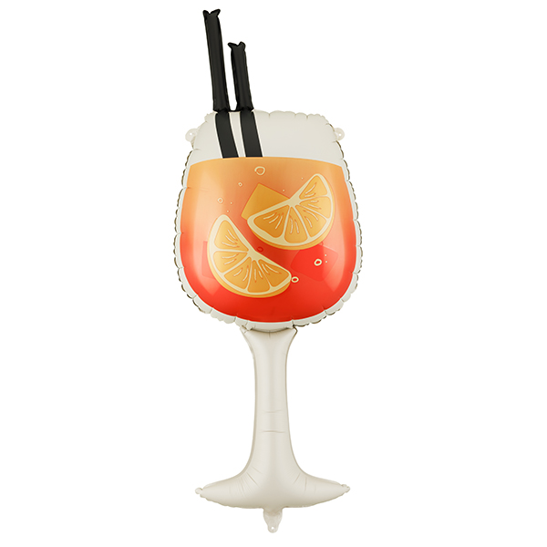 Orange Glass Drink Shape Foil Balloons