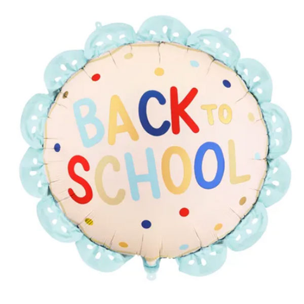 Scalloped Back To School Foil Balloons