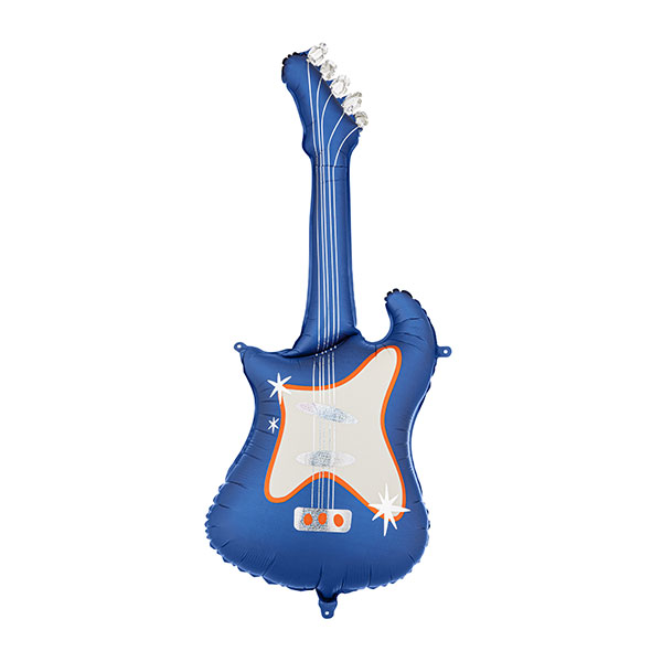 Navy Blue Guitar Shape Foil Balloons