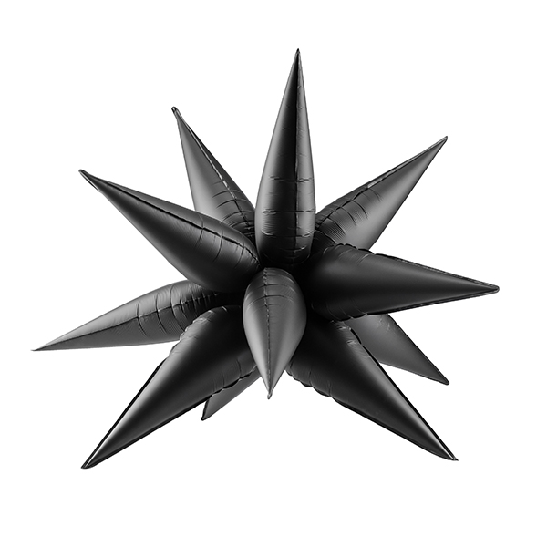 (image for) 70cm Matte Black 3D Star Foil Balloons