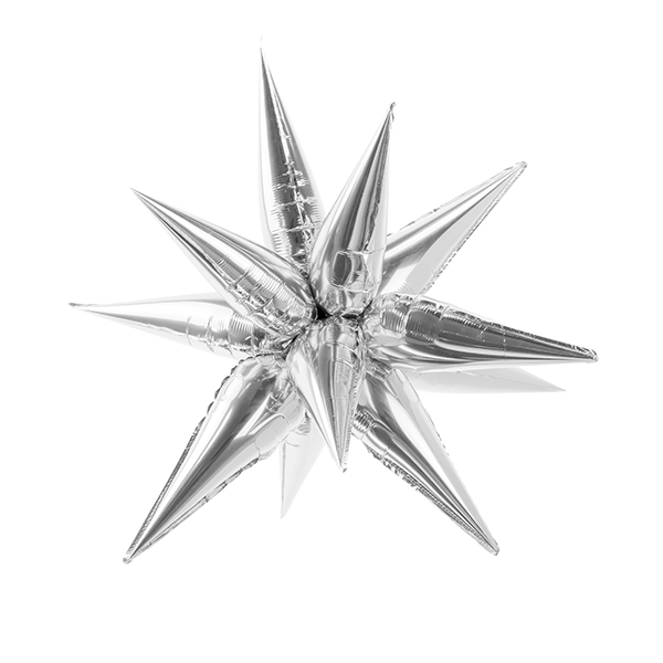 (image for) 70cm Metallic Silver 3D Star Foil Balloons