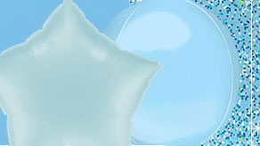 (image for) Fathers Day Light Blue Plain Foil Balloons