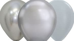 (image for) Father's Day Silver Solid Colour Latex Balloons