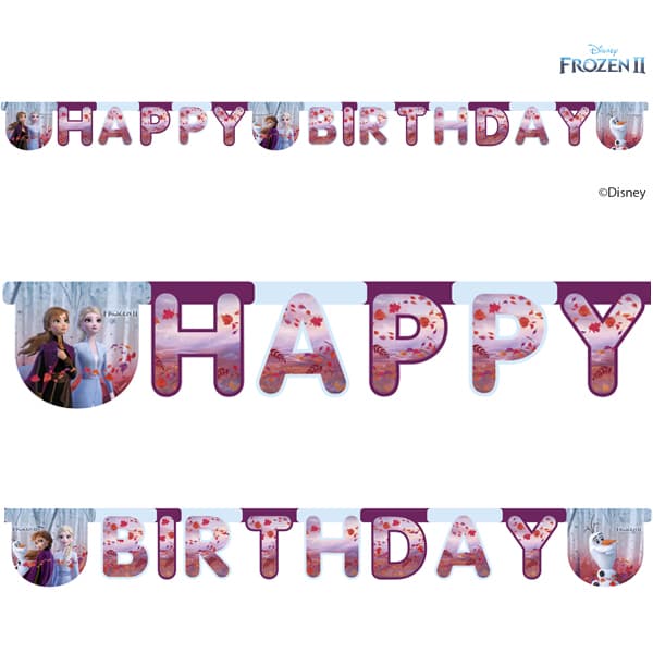 (image for) Disney Frozen 2 Happy Birthday Letter Banner