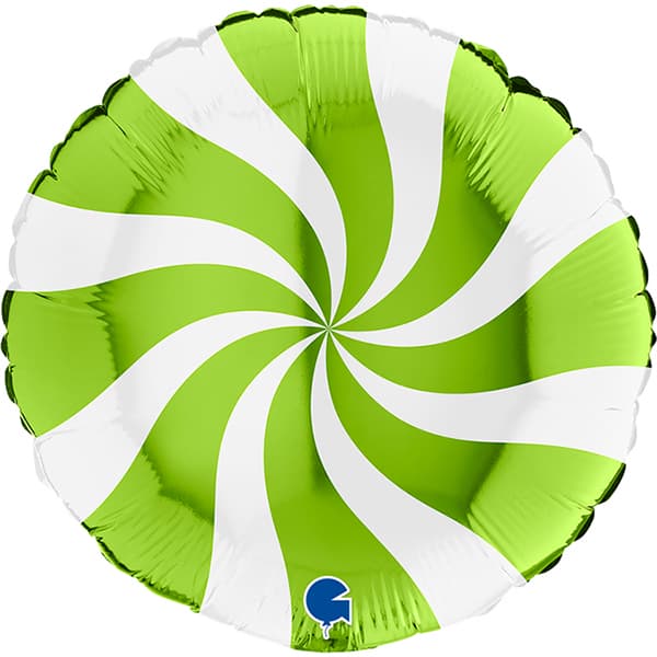 (image for) 18" Lime Green Swirly Foil Balloons