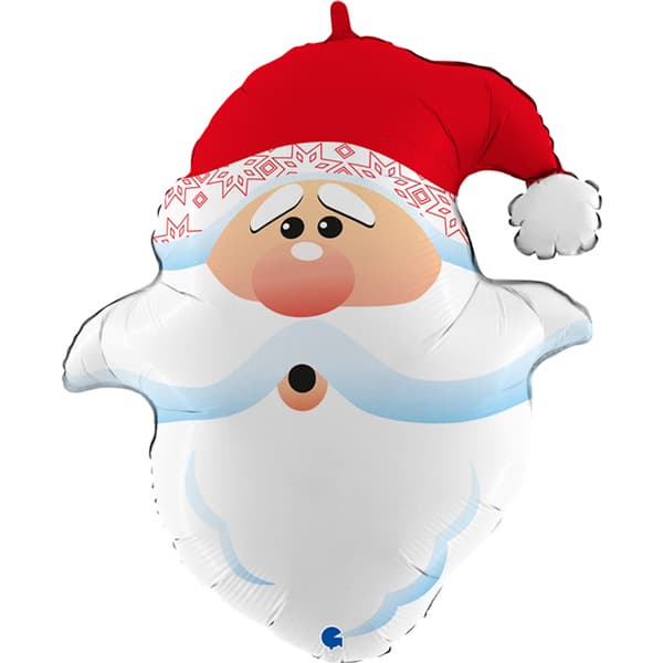 (image for) Curious Santa Head Supershape Balloons