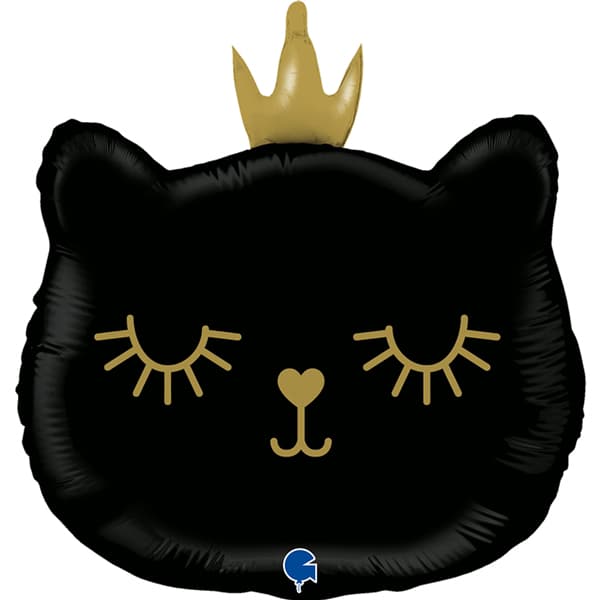 (image for) 26" Black Princess Cat Shape Balloons