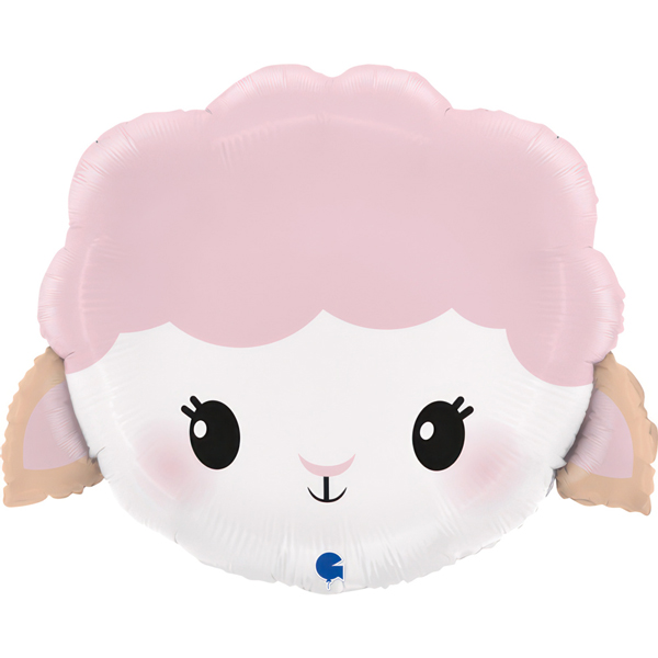 (image for) Cute Sheep Head Supershape Balloons