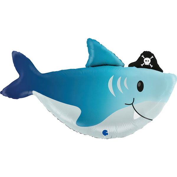 (image for) Blue Shark Shape Balloons