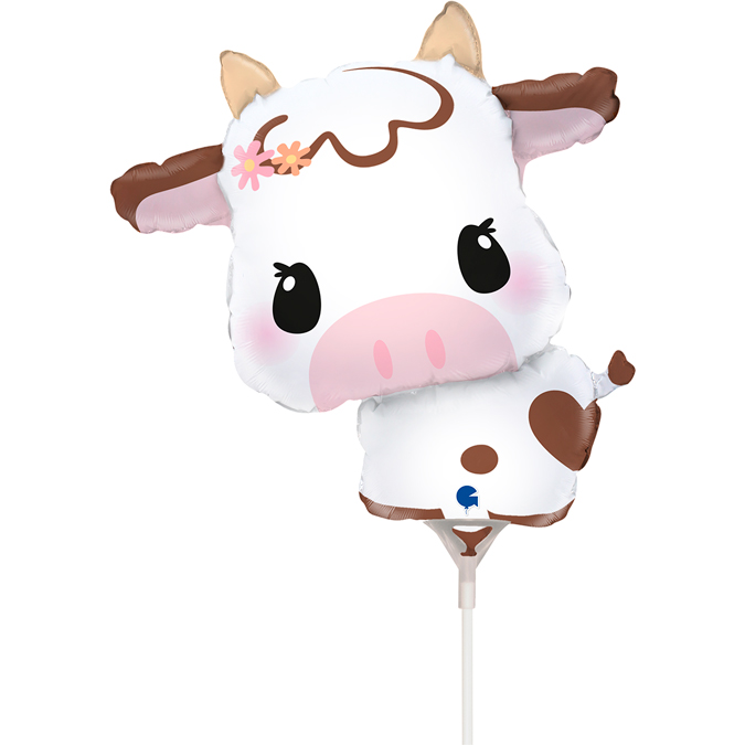 (image for) 14" Cute Cow Mini Shape Air Fill Foils