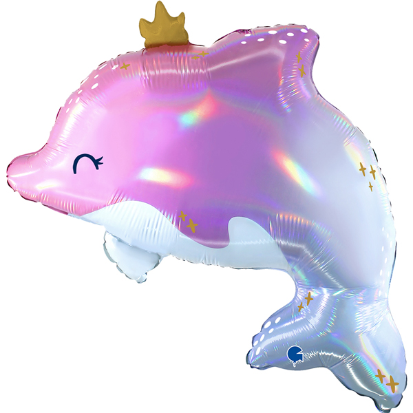 (image for) Glowy Dolphin Supershape Balloons