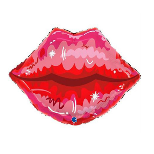 (image for) Red And Pink Lips Supershape Balloons