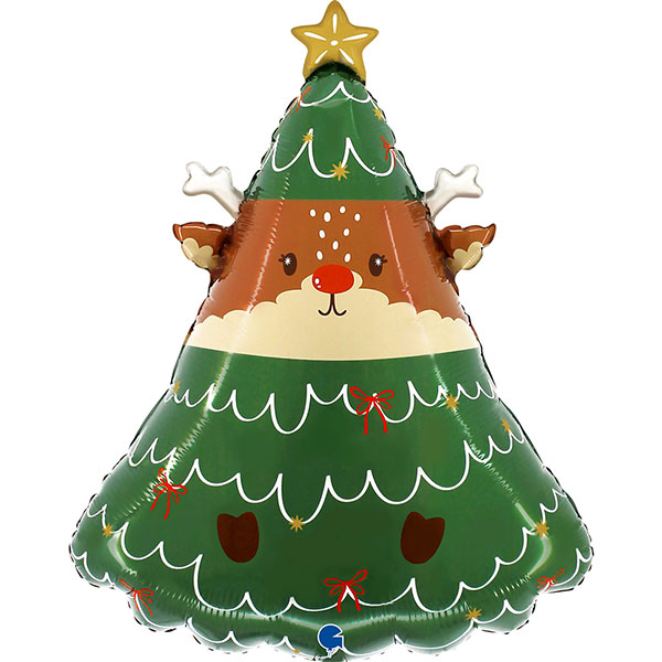 (image for) Reindeer In The Tree Large Shape Balloon