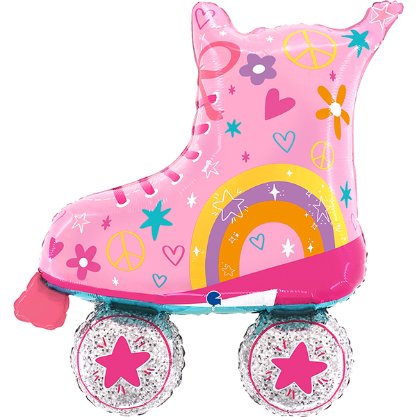 (image for) Pink Roller Skates Supershape Balloons