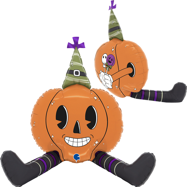 The Sitter - Vintage Pumpkin Air Fill Foil Balloons