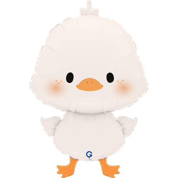 White Duckling Supershape Foil Balloons
