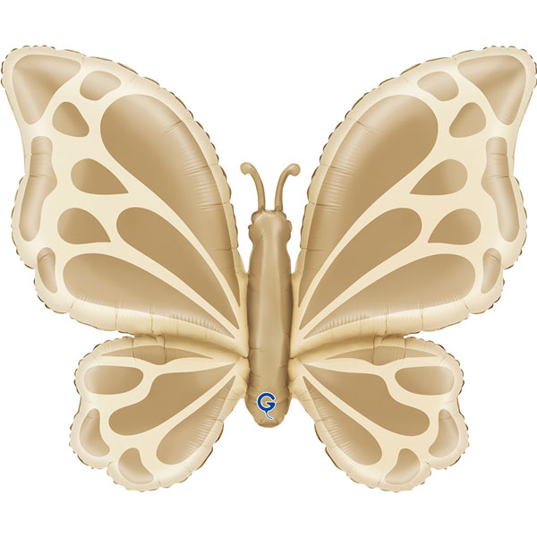 (image for) Cream Butterfly Shape Foil Balloons
