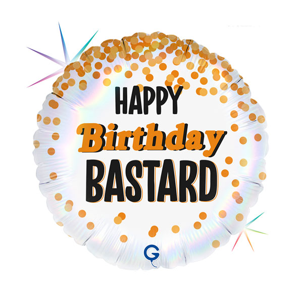 18" Happy Birthday Bastard Foil Balloons