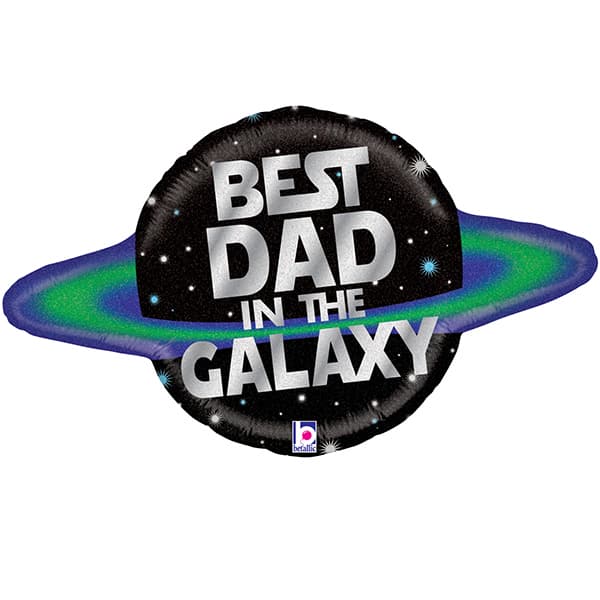 (image for) Galactic Dad Holographic Supershape Balloons