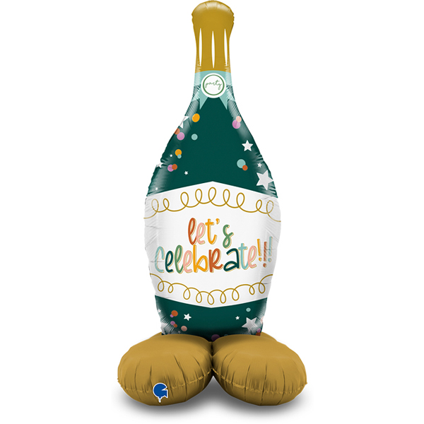 (image for) 54" Lets Celebrate Bottle Stand Up Air Fill Balloons