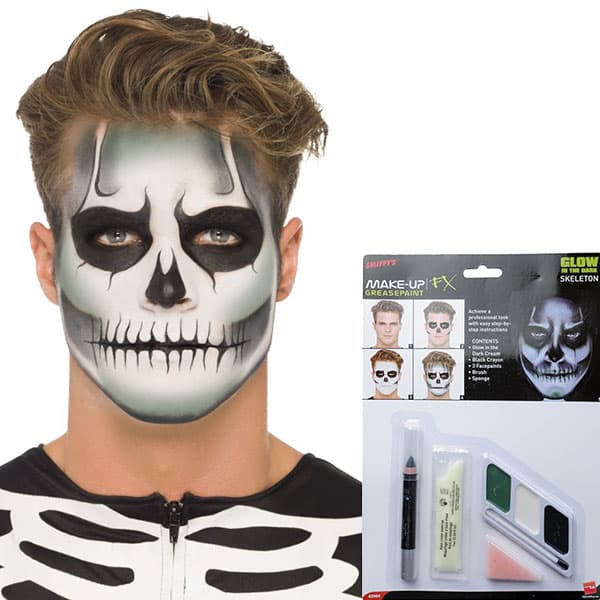 (image for) Glow In The Dark Skeleton Make Up Kit