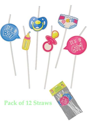 (image for) Baby Shower Straws x12