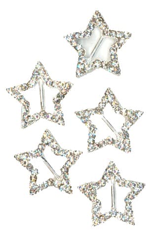 Silver Diamante Star Shape Cake Topper - Click Image to Close