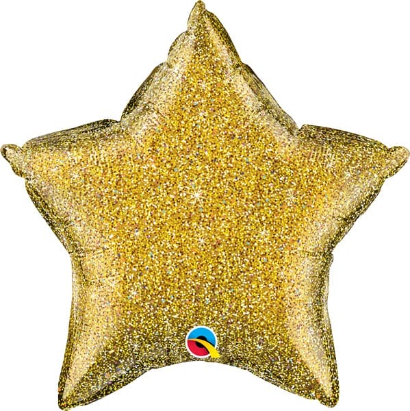 (image for) 20" Gold Glittergraphic Star Balloon