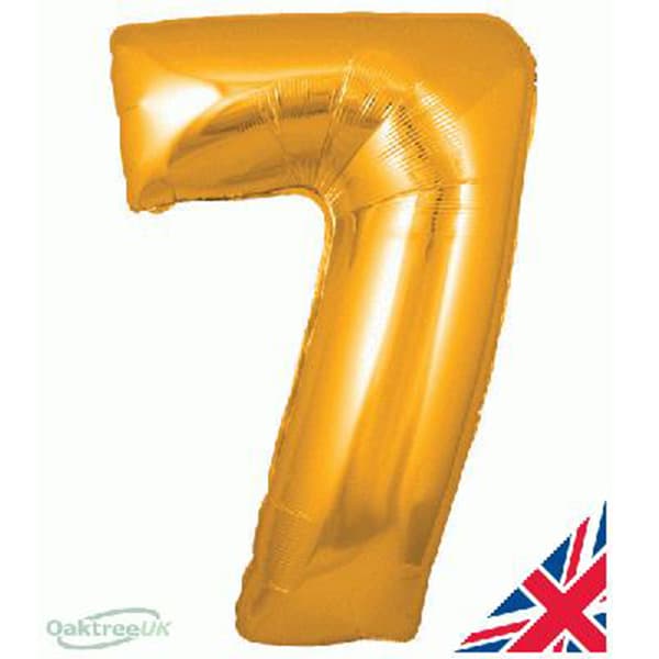 (image for) 34" Oaktree Gold Number 7 Shape Balloons