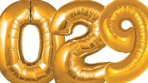 (image for) Large Gold Number Balloons