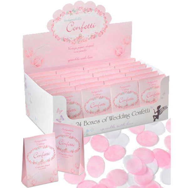 (image for) Vintage Rose Design Wedding Confetti x24pks