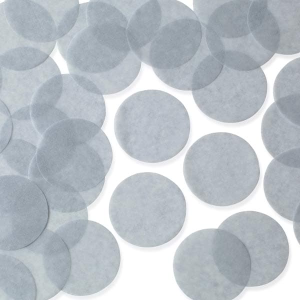 (image for) Silver 55mm Circular Tissue Confetti 250gm