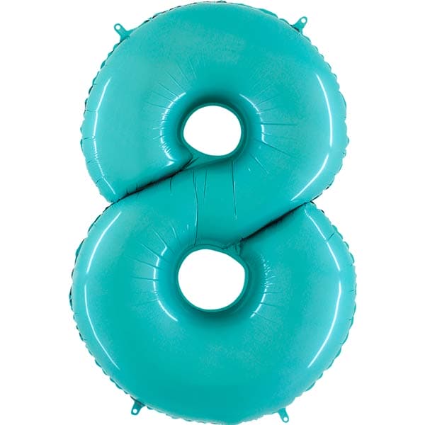 (image for) 40" Grabo Pastel Blue Number 8 Supershape Balloons