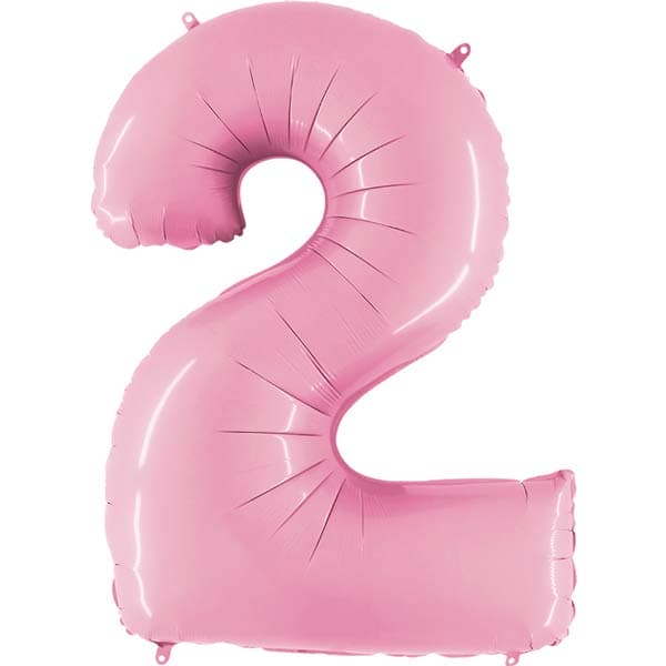 (image for) 40" Grabo Pastel Pink Number 2 Supershape Balloons