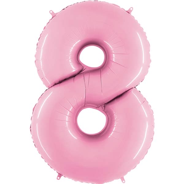 (image for) 40" Grabo Pastel Pink Number 8 Supershape Balloons