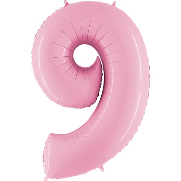 (image for) 40" Grabo Pastel Pink Number 9 Supershape Balloons