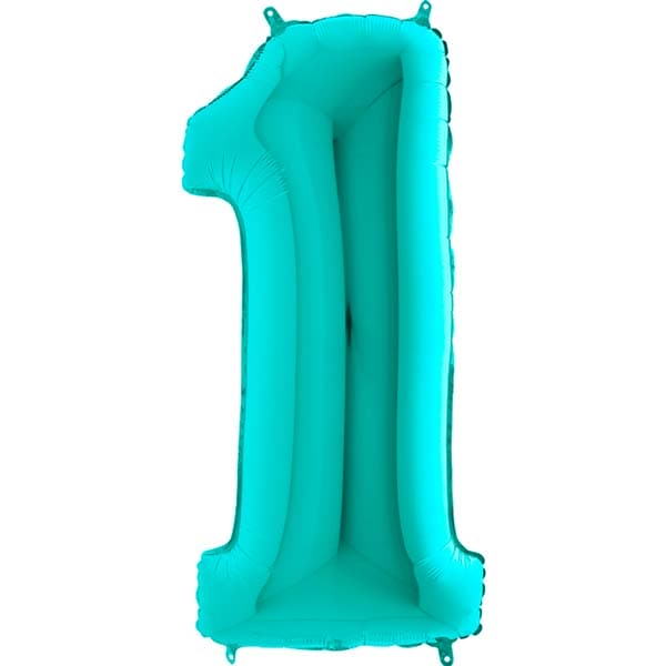 (image for) 40" Grabo Tiffany Number 1 Supershape Balloons