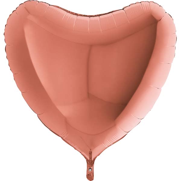 (image for) 36" Grabo Rose Gold Heart Shaped Foil Balloons