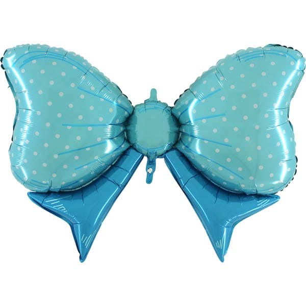 (image for) Blue Baby Boy Bow Supershape Balloons